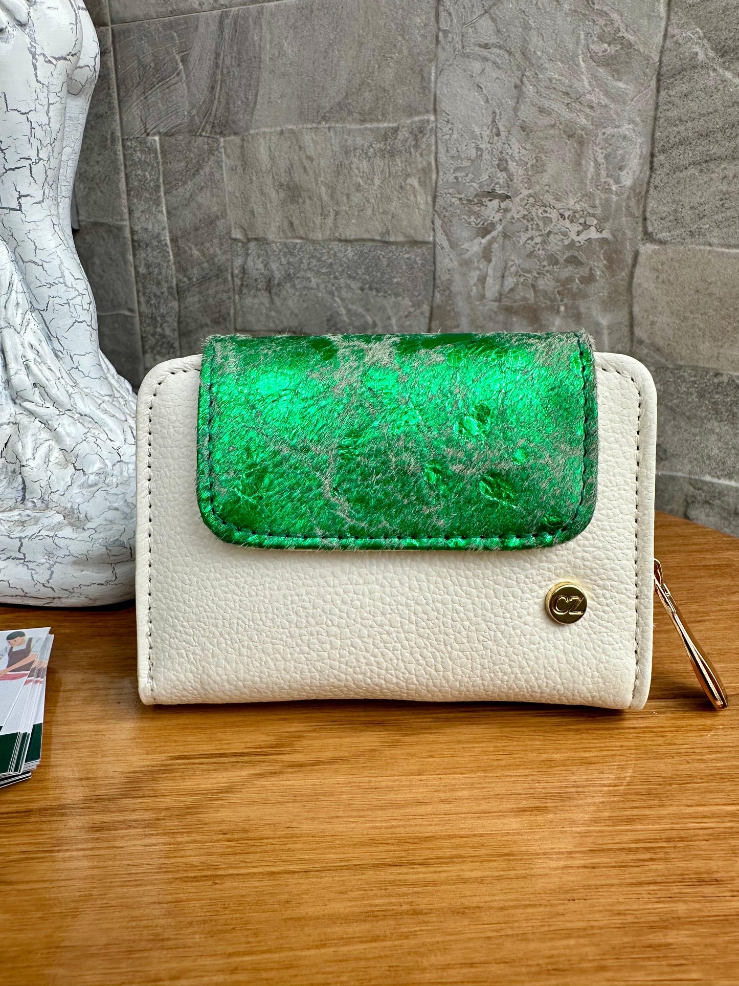 Billetera Bovi I CZ Talco-Verde pelo