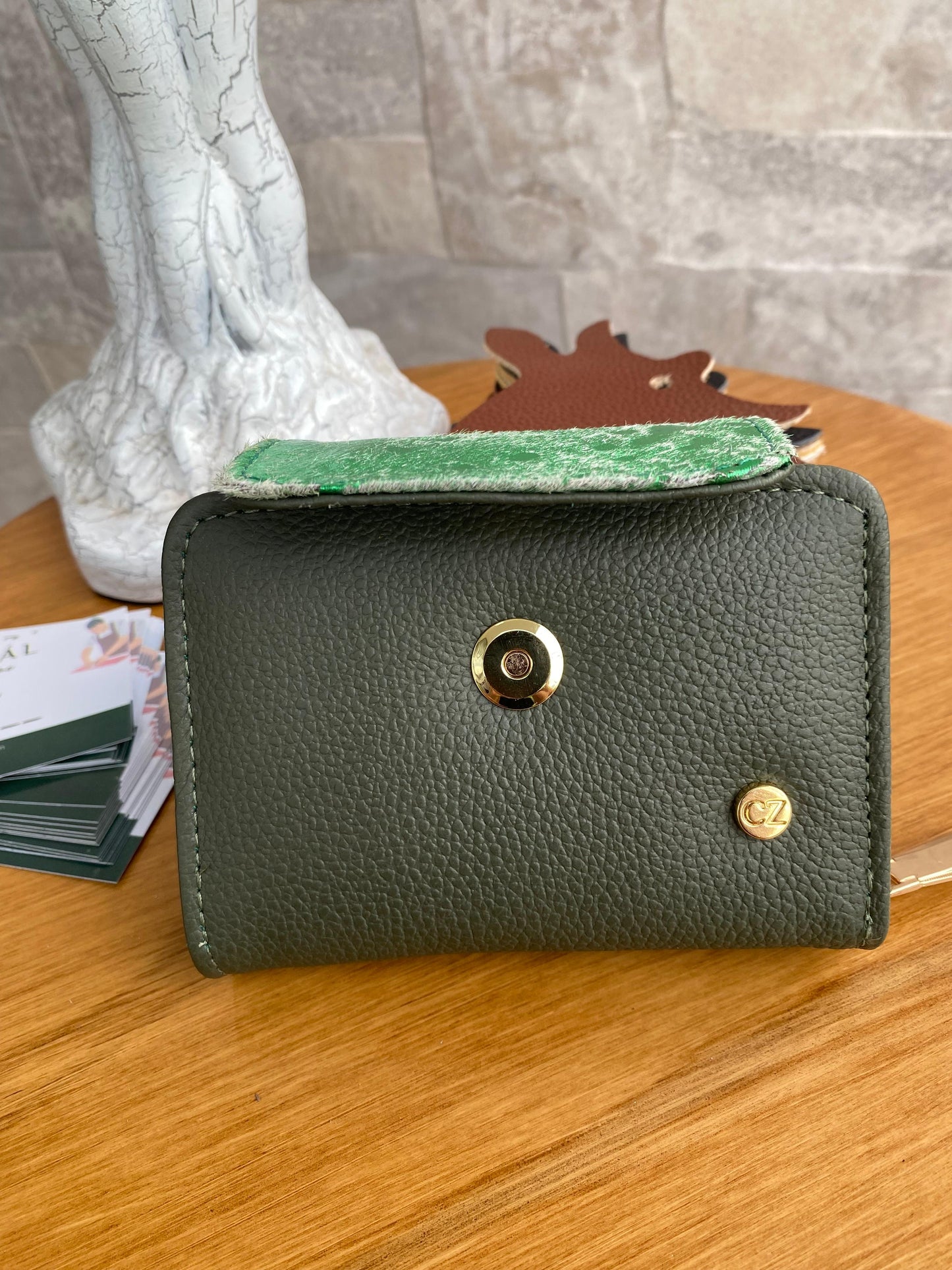 Billetera Bovi V CZ Verde militar-verde pelo