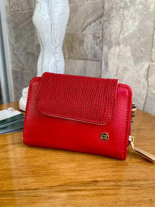 Billetera Chic I CZ Rojo-Talco Edición especial