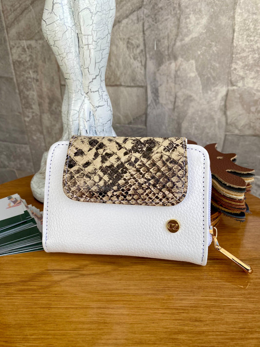 Billetera Pifel CZ Blanco- Estampado animal