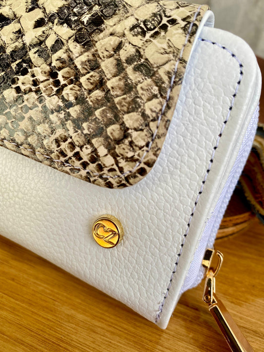 Billetera Pifel CZ Blanco- Estampado animal