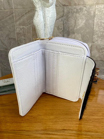 Billetera Bovi II CZ Blanco-Negro pelo