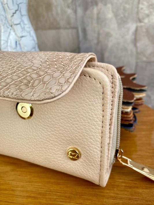 Billetera Nevada II CZ Beige-textura