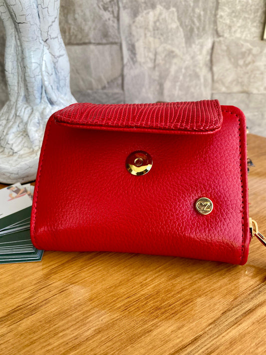 Billetera Chic II CZ Rojo-textura