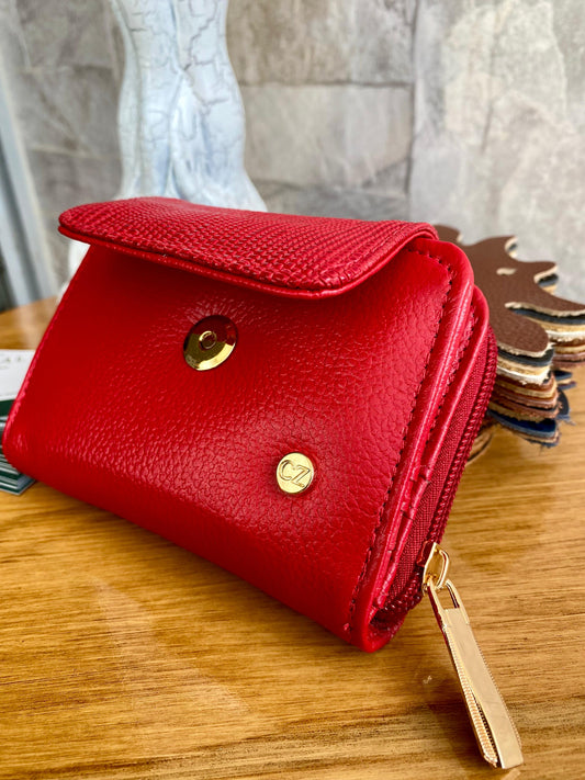 Billetera Chic II CZ Rojo-textura