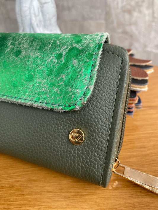 Billetera Bovi V CZ Verde militar-verde pelo