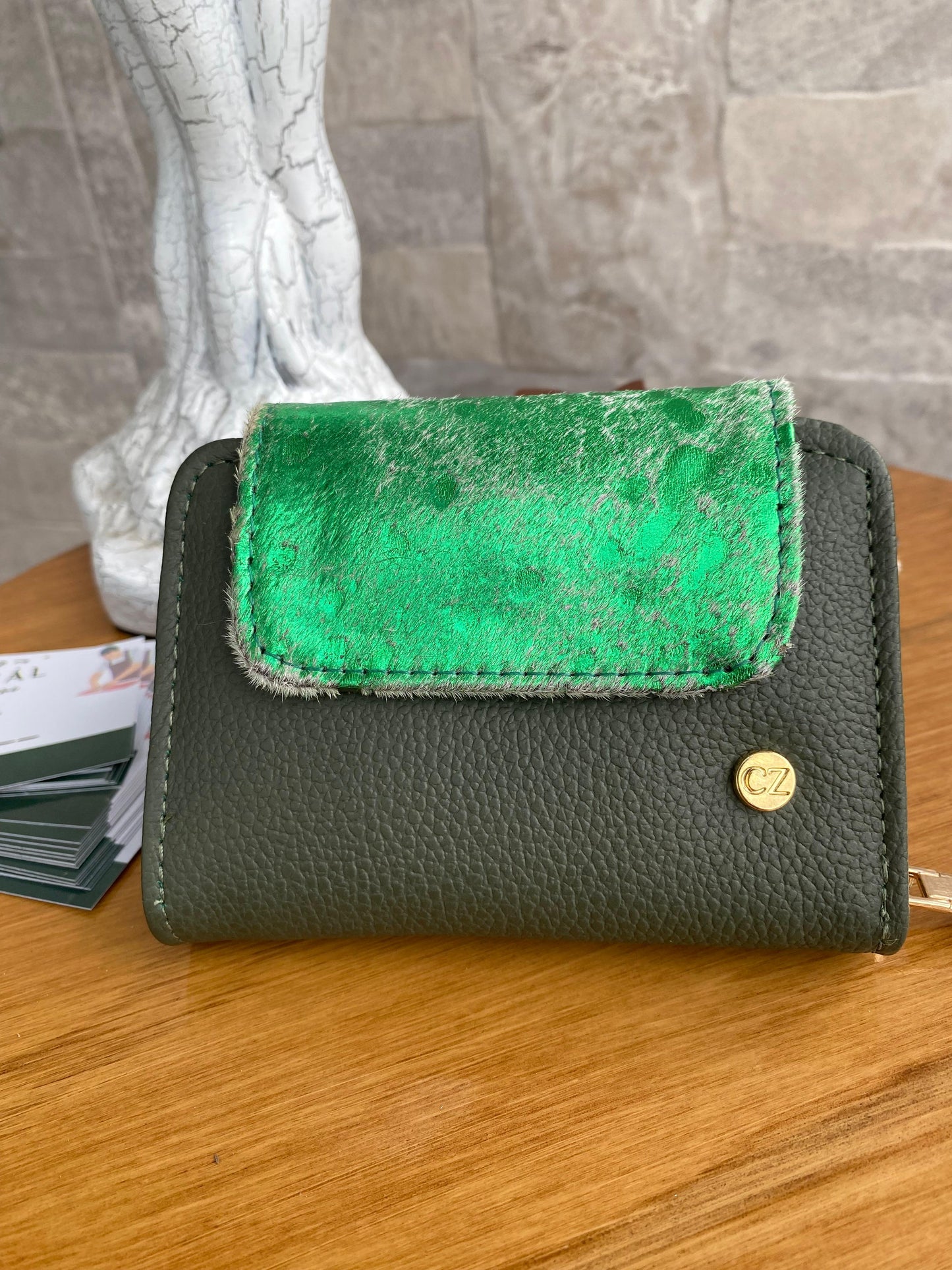 Billetera Bovi V CZ Verde militar-verde pelo