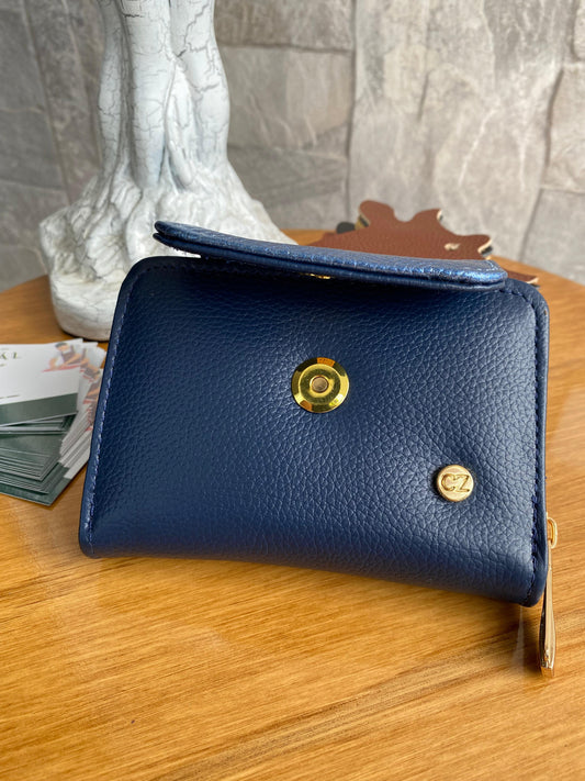 Billetera Madrid CZ Azul oscuro-metal