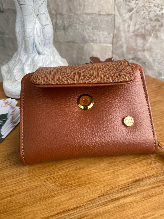 Billetera Chic IV CZ Miel galleta-textura