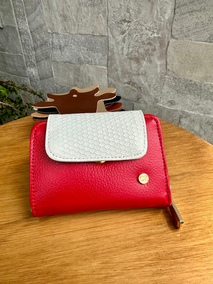Billetera Panal I CZ Rojo-Talco