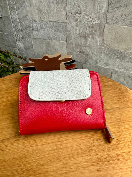 Billetera Panal I CZ Rojo-Talco