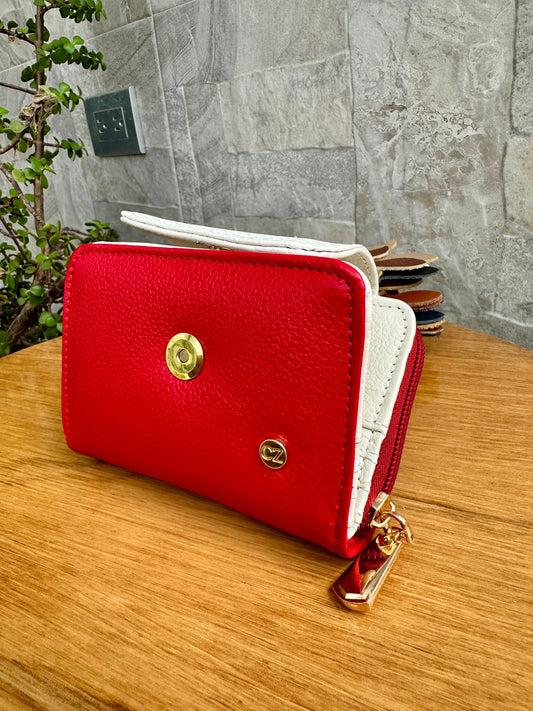 Billetera Panal I CZ Rojo-Talco