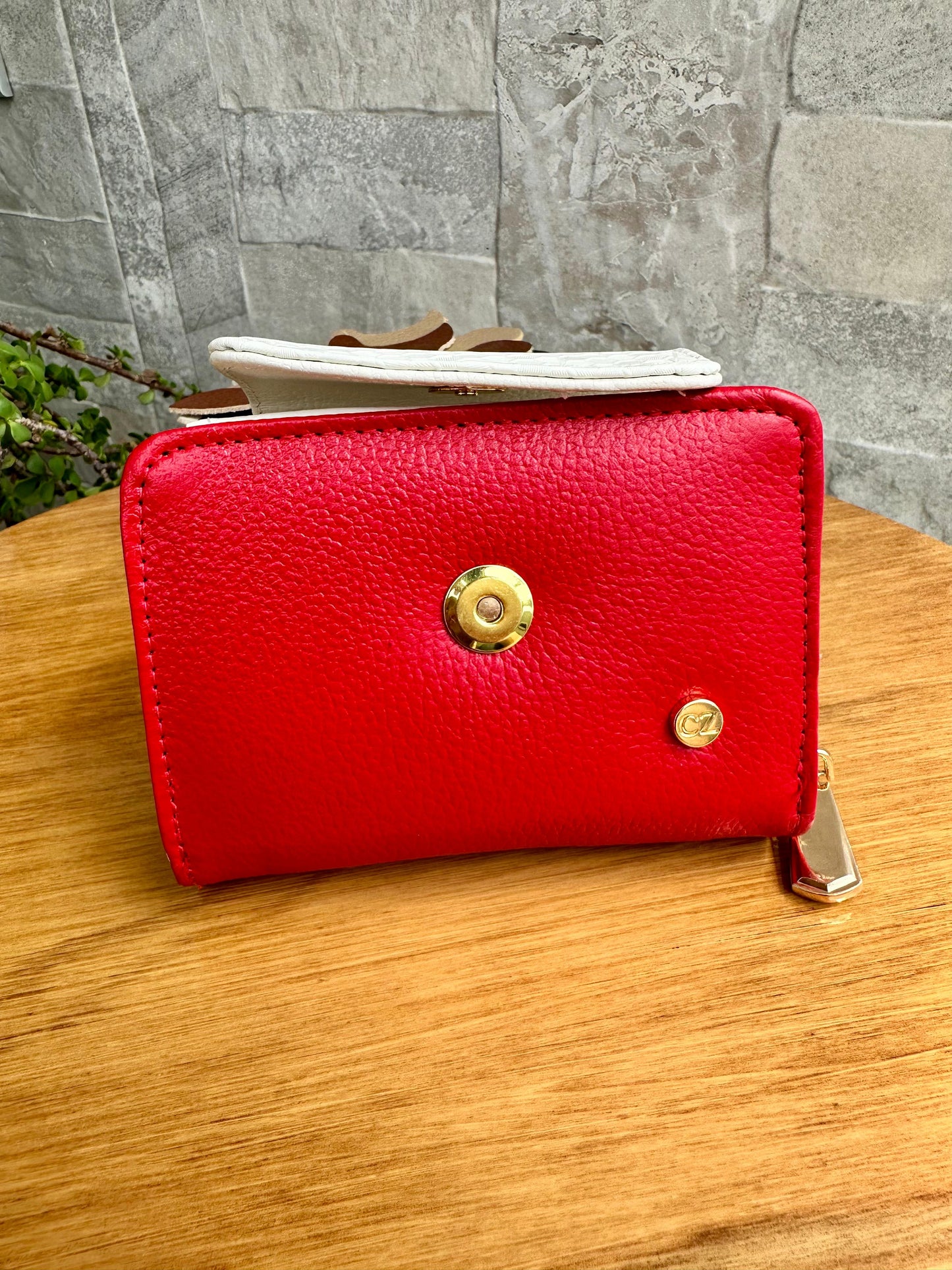Billetera Panal I CZ Rojo-Talco